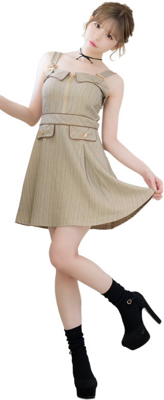 ストライプキャミドレスフロント画像