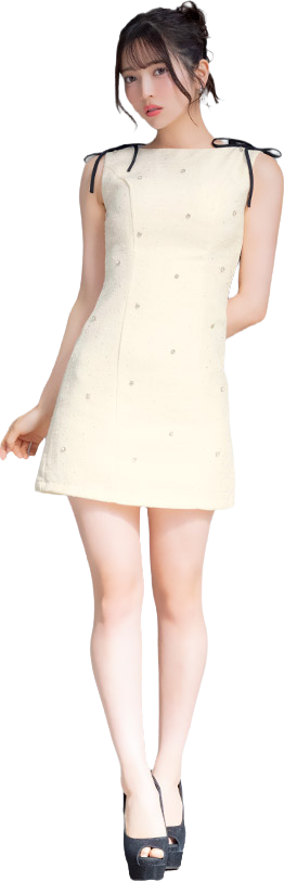 ノースリーブツイードドレスイメージ画像