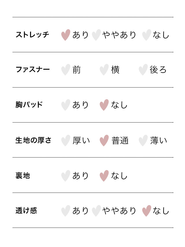 サイドスリットワイドデニムパンツのスペック表