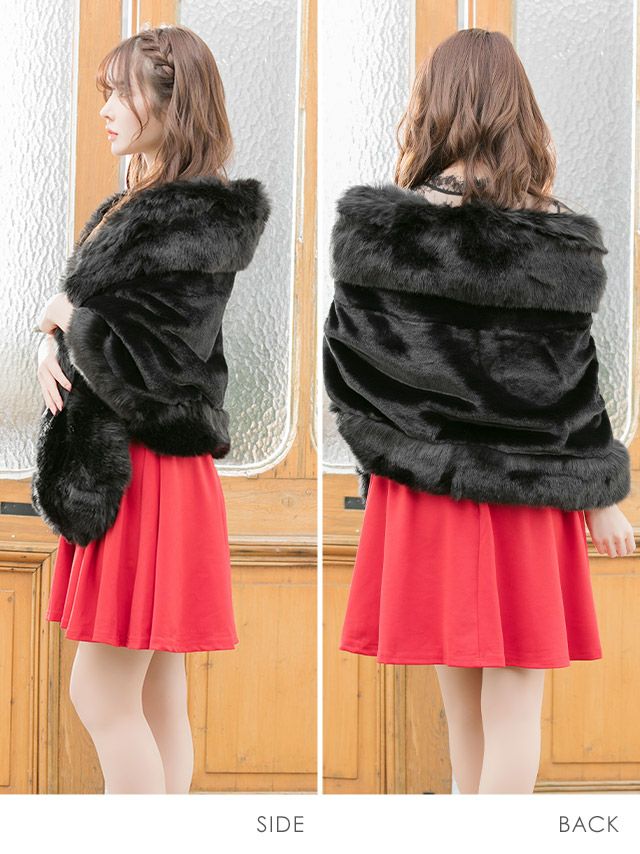 イメージ画像6 フェイクファー付き大判ショール