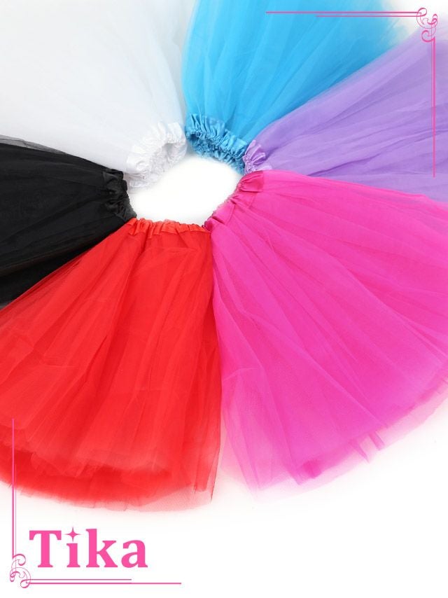 コスプレ衣装 3枚重ね丈長めのボリュームチュールパニエ