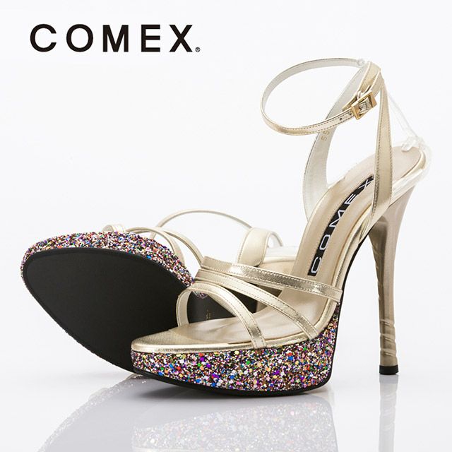 キャバヒール イメージ3 グリッターラメストラップサンダル