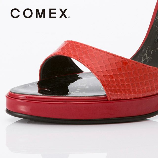 キャバヒール イメージ4 COMEX コメックス レッドパイソンレザーストラップサンダル