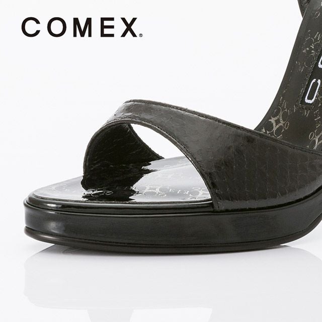 キャバヒール イメージ4 パイソン柄×レザーストラップサンダル