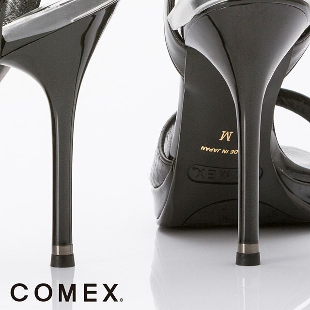 キャバヒール イメージ5 パイソン柄×レザーストラップサンダル