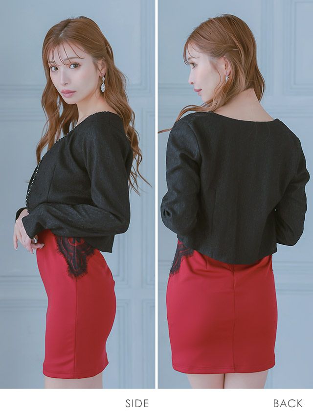 イメージ画像3 刺繍フラワー長袖ボレロ