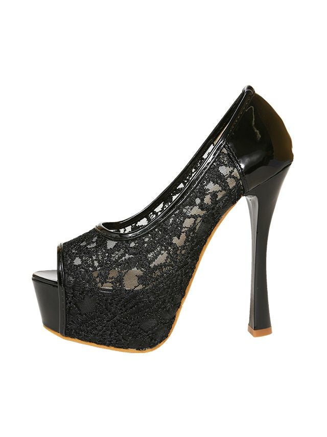 キャバヒール イメージ3 レースパンプス