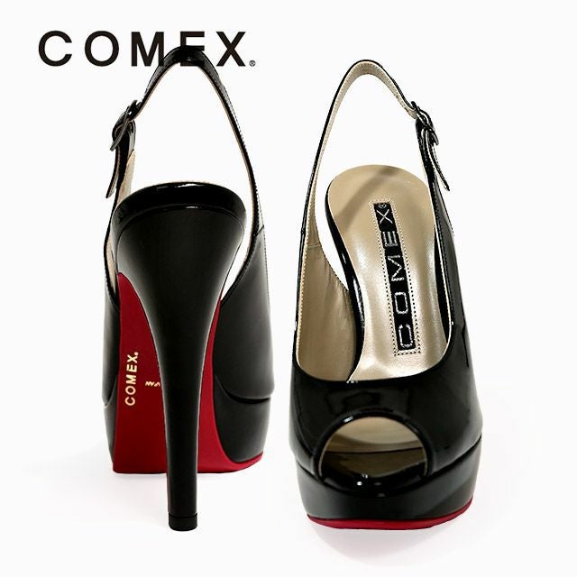 キャバヒール イメージ2 美フォルムバックストラップレザーハイヒールサンダル