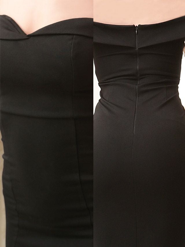 イメージ画像11   キャバドレス ロング  Tika ティカ ゆんころ着用 オフショル マーメード ロングドレス ホワイト ピンク チェリーピンク レッド ブルー パープル ブラック S?XLサイズ キャバ ドレス 大きいサイズ エレガント ロングワンピース 白 赤 青 紫 黒 通販