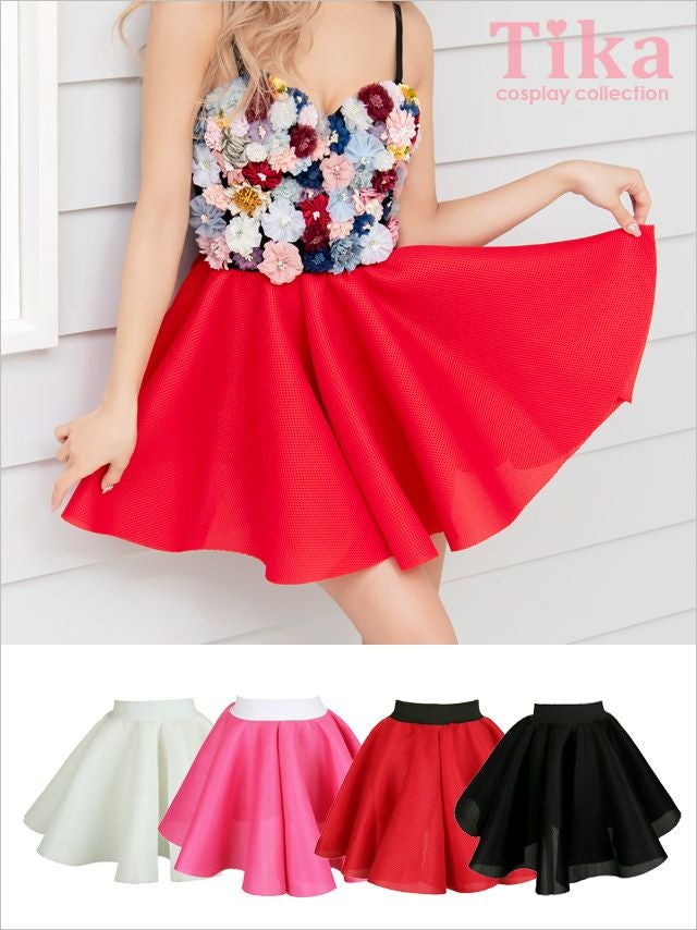 メイン画像 コスプレ スカート メッシュフレアスカート ボリューム ダンス衣装 大人 可愛い 人気 安い 通販