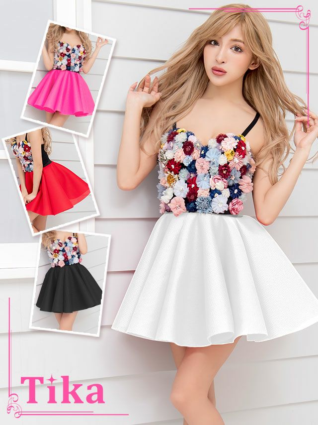 イメージ画像12 パニエ 安い Tika ティカ スカルデザインボリュームふわふわパニエ ホワイト レッド ブラック ボリューム カラー 白 赤 黒 大人 可愛い 人気 通販