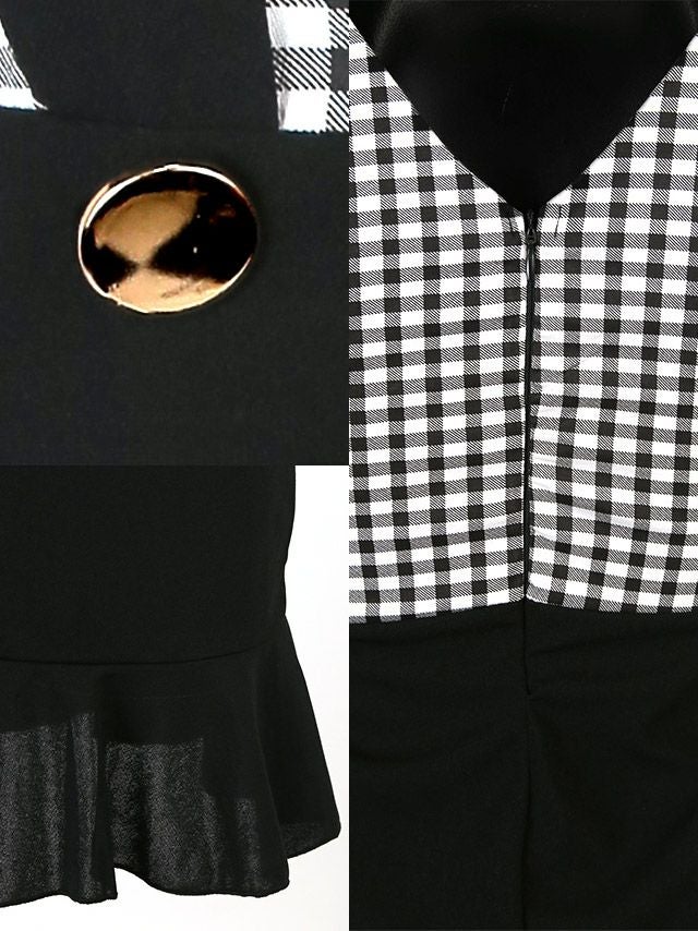 イメージ画像6 キャバドレス 激安 Tikaholic ティカホリック あやぴ着用 サスペンダー風 モノトーン マーメイド タイトドレス ホワイト×ブラック S?XLサイズ キャバ ドレス タイトドレス ナイトドレス キャバ嬢 キャバクラ ラウンジ スナック 安い 通販