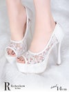 キャバヒール メイン画像 ホワイトレースパンプス