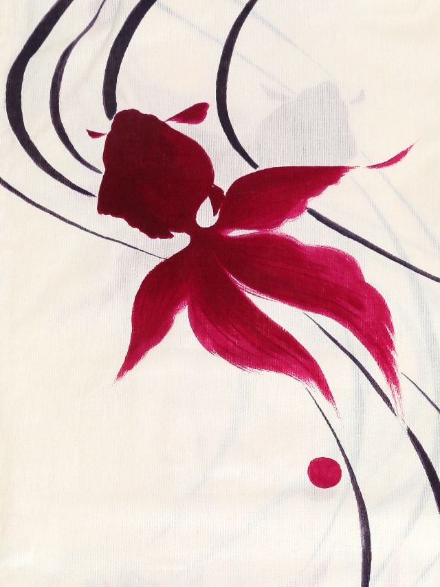 イメージ画像12 浴衣 セット レディース Tika ティカ ゆんころ着用 クリーム地に流水紋と優雅な金魚 ゆかた3点セット 浴衣+平帯or兵児帯+下駄 浴衣 可愛い かわいい レトロ モダン 大人 女性 女 安い 通販