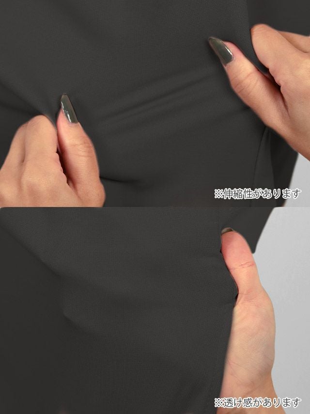 イメージ画像7 キャバドレス 激安 Tikaholic ティカホリック 田中紗貴着用 オフショル シャーリング スリット ワンカラー タイトドレス ピンク ワインレッド ブラック Mサイズ キャバ ドレス ナイトドレス キャバ嬢 キャバクラ ラウンジ スナック 安い 通販