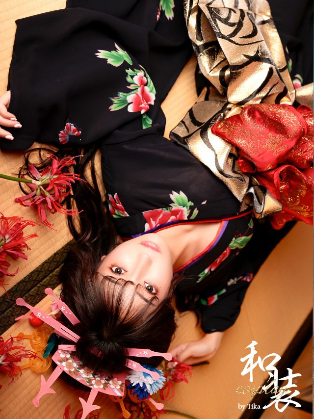 コスプレ] 花魁 節分 お化けの日 和装ドレス [1点セット] (着物)