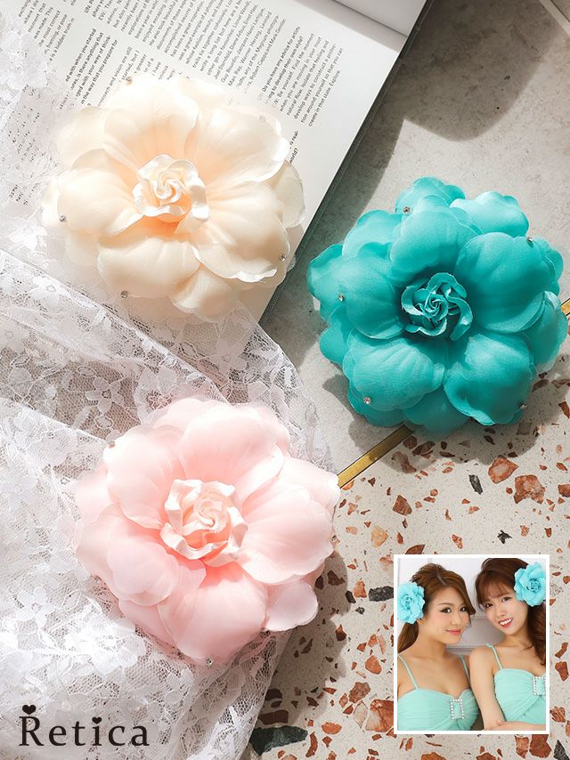 大輪ローズフラワーヘッドアクセサリー