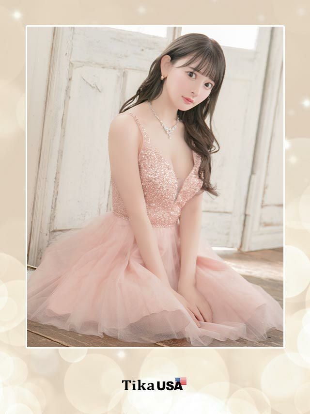 イメージ画像1 Tika XXS?Sサイズ LA直輸入 LAインポートドレス 黒崎みさ着用  キラキラスパンコールビーズフレアAラインミニドレス 4サイズ展開 /レディース/キャバドレス【キャバ嬢 キャバクラ キャバドレス ドレス ラウンジ スナック ナイトワーク お水】
