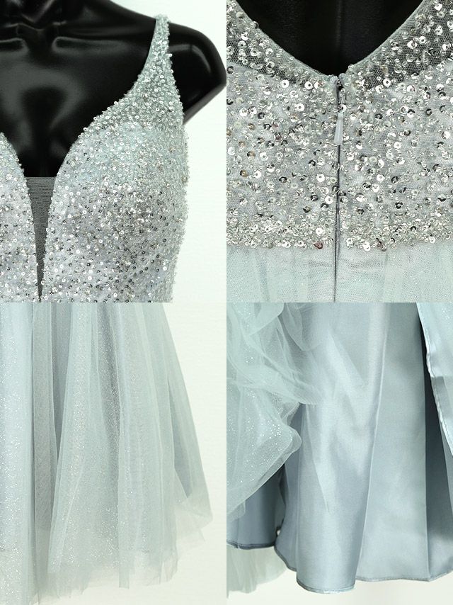 イメージ画像8 Tika XXS?Sサイズ LA直輸入 LAインポートドレス 黒崎みさ着用  キラキラスパンコールビーズフレアAラインミニドレス 4サイズ展開 /レディース/キャバドレス【キャバ嬢 キャバクラ キャバドレス ドレス ラウンジ スナック ナイトワーク お水】