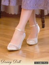 ラメチュールシアー切り替えストラップパンプス DorryDoll