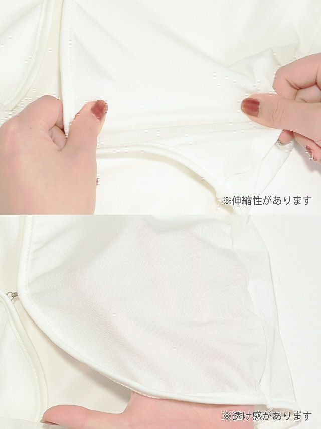 イメージ画像7 ホック付きシンプルワンカラー長袖ボレロ