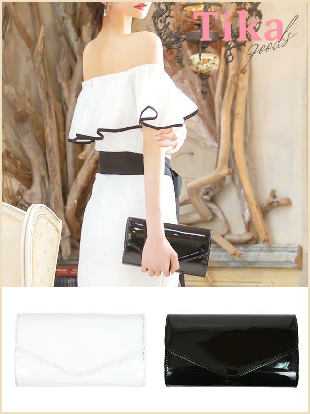 バッグ 鞄 ショルダーバッグ ミニバッグ クラッチバッグ Tika ティカ エナメルクラッチミニバッグ