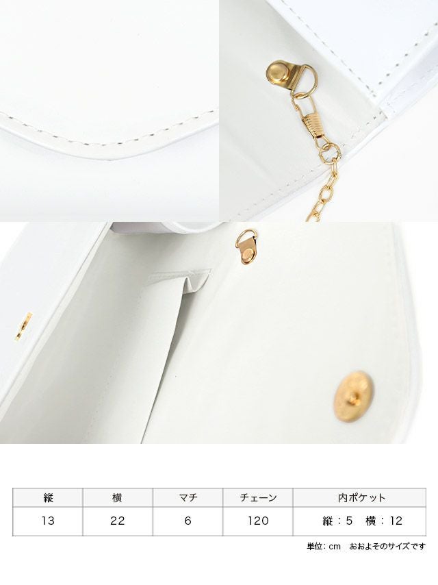 バッグ 鞄 ショルダーバッグ ミニバッグ クラッチバッグ Tika ティカ エナメルクラッチミニバッグ