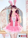 コスプレ衣装 キラキラデザインバニーガール ハロウィン コスプレ3点セット