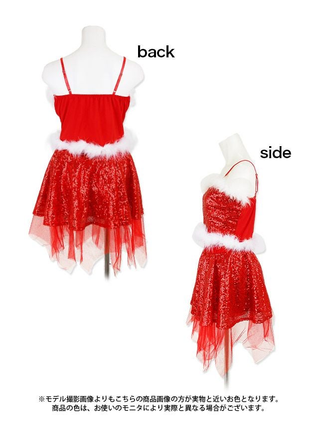 サンタ コスプレ サンタコスチューム 衣装 仮装 可愛い セクシー サンタクロース Tika ティカ キラキラスパンコールセパレートサンタコスチュームセット