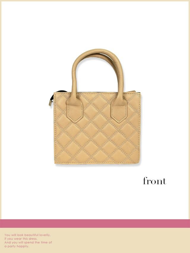 バッグ 鞄 ミニバッグ ショルダーバッグ トートバッグ パーティー キャバクラ クラブ ラウンジ Tika ティカ サテンスカーフ付き2Wayキルティングミニバッグ