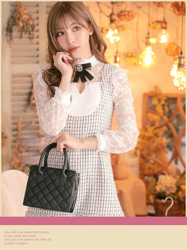 鞄 バッグ ミニバッグ ショルダーバッグ ハンドバッグ 肩がけ 小さめ Tika ティカ サテンスカーフ付き2Wayミニトートバッグ