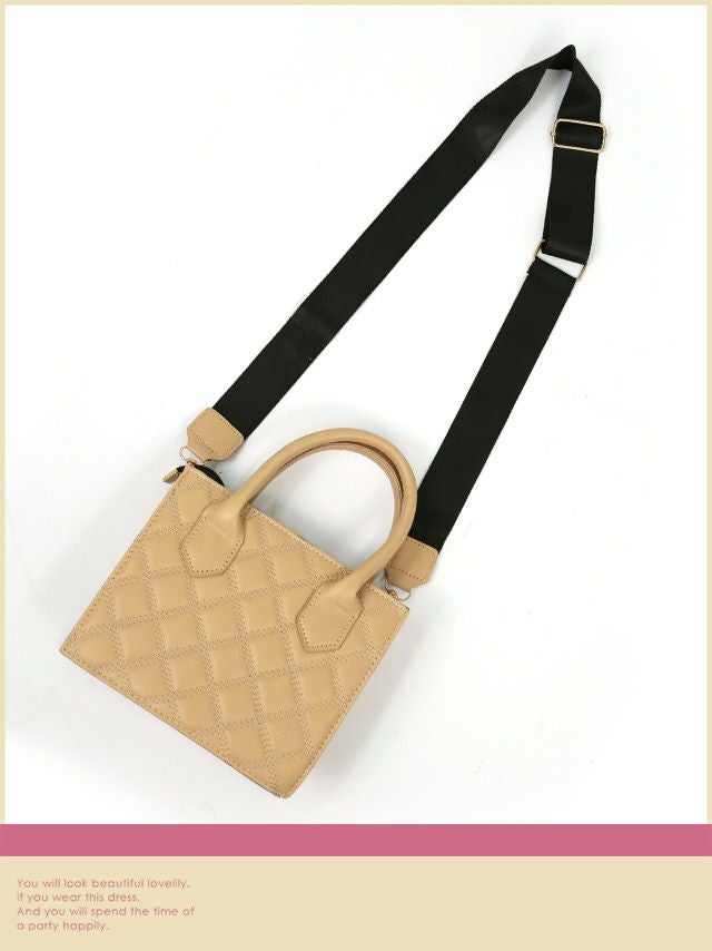 鞄 バッグ ミニバッグ ショルダーバッグ ハンドバッグ 肩がけ 小さめ Tika ティカ サテンスカーフ付き2Wayミニトートバッグ