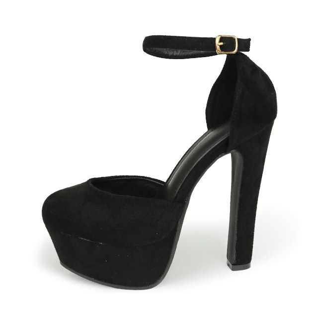 靴 パンプス 大きいサイズ 小さいサイズ スエード ハイヒール キャバクラ クラブ ラウンジ Tika ティカ アンクルストラップ付きセパレートパンプス