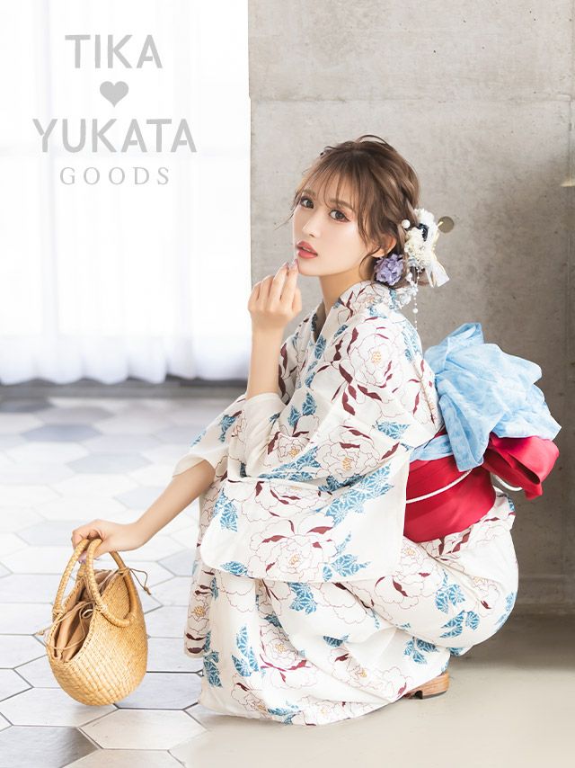 バッグ カゴバッグ 鞄 浴衣バッグ ミニバッグ ハンドバッグ 和装 和服 Tika ティカ リボン付きサークルハンドルかごバッグ