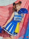 コスプレ チアリーダー 衣装 仮装 ポンポン コスチューム お化けの日 ハロウィンコスプレ 3点set セパレートCuteチアガールユニフォーム