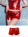 コスプレ 単品 ショートパンツ パンツ ズボン ダンス 衣装 ショー 仮装 小物 メタリックホットパンツ