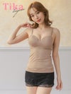 補正下着 キャミソール ブラキャミ インナー カップ付き 盛れる ノンワイヤーソフトカップブラキャミソール