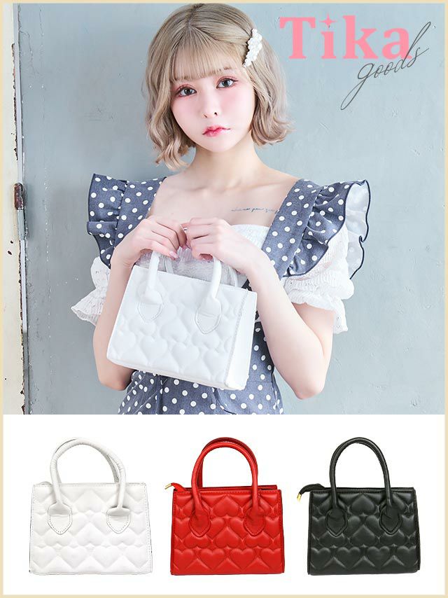 キャババッグ 鞄 ショルダーバッグ ハンドバッグ 小さめ Tika ティカ ハート型キルティング2Wayミニハンドバッグ
