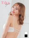 インナー ブラ チューブトップ ノンワイヤー ブラジャー カップ付き Tika ティカ バッククロスデザインチューブブラ