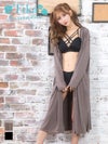 水着小物 ロングカーディガン接触冷感ラッシュガード