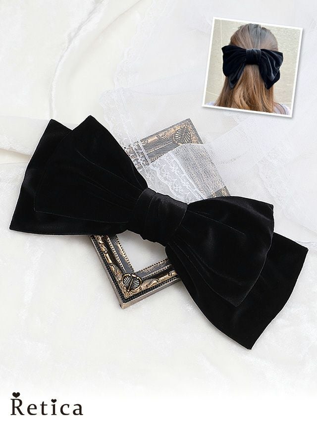 ビッグリボンベロアバレッタ