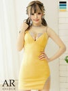 キャバドレス ミニドレス [Angel-R/エンジェルアール] 高級バストレースショルダービジューキャミソールくびれタイトミニドレス
