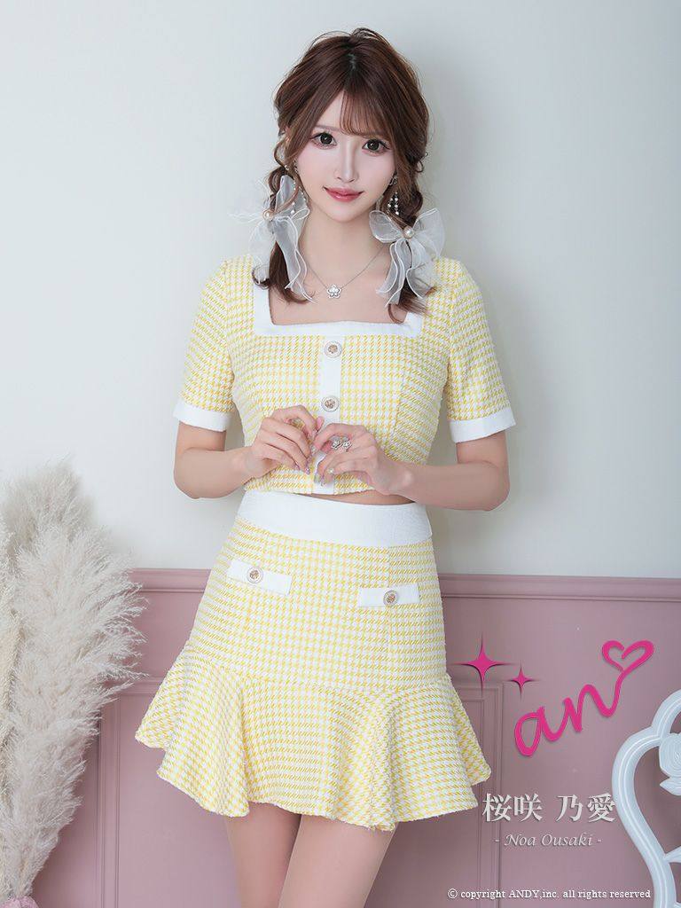 キャバドレス ミニ丈 [an/アン] パステルカラーフレアミニ丈セットアップドレス