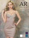 キャバドレス ミニドレス [Angel-R/エンジェルアール] 高級バストビジューラインくびれシースルーキャミソールタイトミニドレス