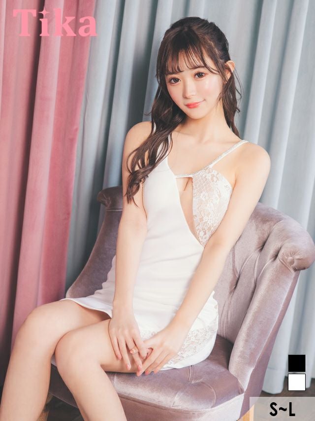 キャバドレス ミニ丈 大きいサイズ キャバクラ ワンピース クラブ ラウンジ 黒 白