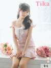 キャバドレス ミニ丈 大きいサイズ セパレート トップス スカート セットアップ フレア フリル ツイード ワンピース キャバクラ