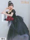 キャバドレス ロング丈 Aライン ロングドレス バースデー フレア オフショルダー イベント 黒 キャバクラ クラブ