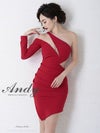 キャバドレス Andy アンディ 高級ワンショルダー肩あきくびれメイクタイトミニドレス