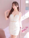 キャバドレス Andy アンディ 高級ガーリージップセットアップノースリーブタイトミニドレス