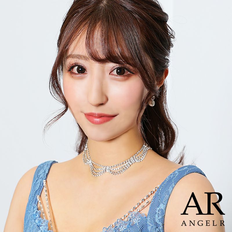 キャバアクセ　キラキラ Angel-R エンジェルアール 高級シルバードロップストーンビジューネックレス